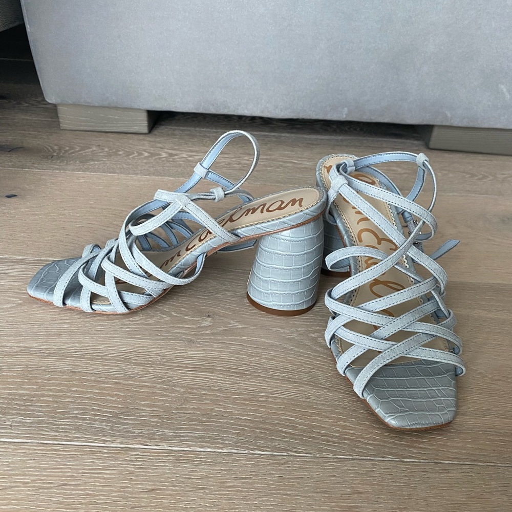 Leather heels sandals size 7